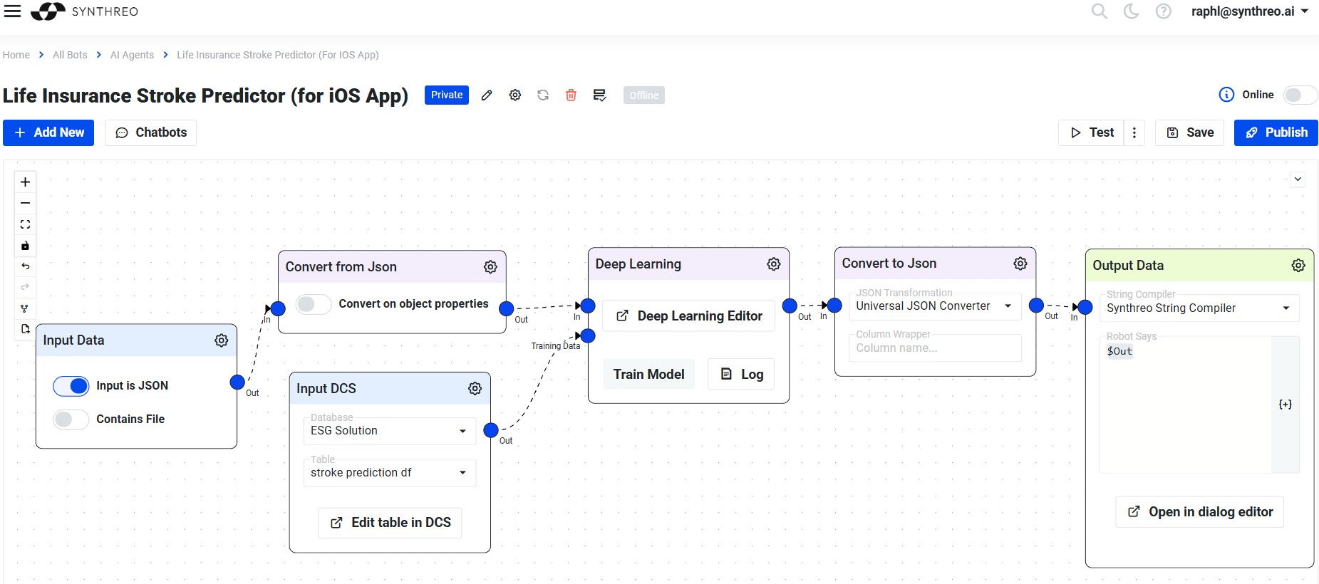 AI Agent Workflow Builder - Visual diagram interface for creating AI workflows